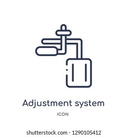 Linear adjustment system icon from Construction outline collection. Thin line adjustment system vector isolated on white background. adjustment system trendy illustration