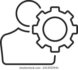 Linear administrator icon from Human resources outline collection. Thin line administrator icon isolated on white background. administrator trendy illustration