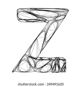 Linear alphabet symbol Z. Vector design.