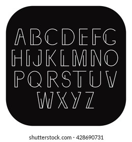 Linear alphabet. Vector set. EPS 8.