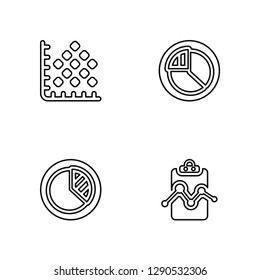 Linear Analytics, Analytics Vector Illustration Of 4 outline Icons. Editable Pack Of Analytics, 