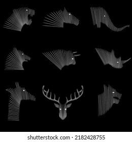 Estudio de animales lineales. La naturaleza salvaje