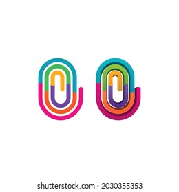 Linear, animated number zero. vector symbol