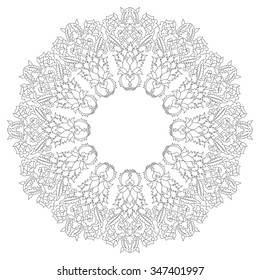 linear antique ottoman turkish design pattern vector