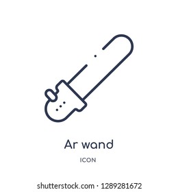 Linear ar wand icon from Artifical intelligence outline collection. Thin line ar wand vector isolated on white background. ar wand trendy illustration