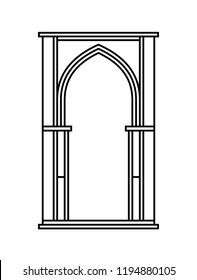 Linear Arch Architecture Part Icon Illustration Stock Vector (Royalty ...