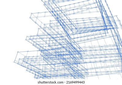 Lineare Architekturzeichnung, Vektorgrafik