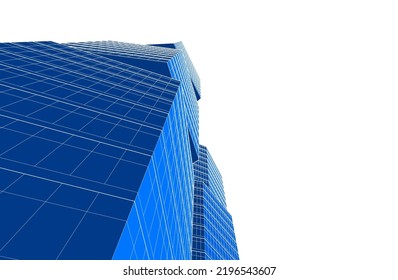 Lineare Architekturzeichnung, Vektorgrafik
