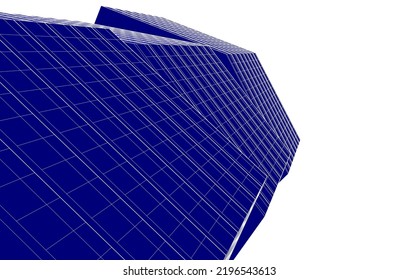Linear architectural drawing vector illustration