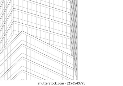 Ilustración del vector de dibujo de arquitectura lineal