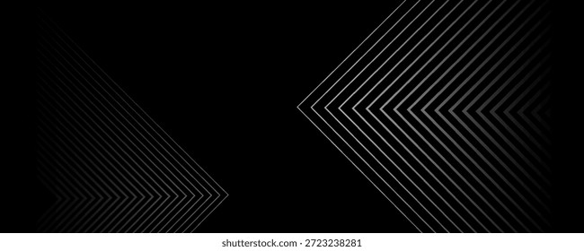 Fondo de semitono de flecha lineal. Textura de triángulo de gradiente rayado. Flechas de línea apuntando hacia el centro. Fondo de banda de repetición delgado a grueso para póster, cubierta, Anuncio. Vector masculino Fondo de pantalla deportivo