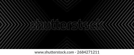 Linear arrow halftone background. Striped gradient triangle texture. Line arrows center pointing. Thin to thick repeating stripe backdrop for poster, cover, banner. Vector masculine sporty wallpaper