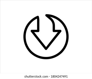 Linear arrow icon vector illustration