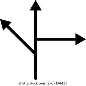 Ícones de seta linear definidos com símbolos direcionais para tomada de decisão. Coleção de ícones de linha de seta de direção. 