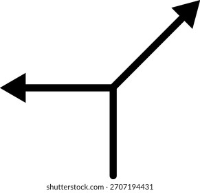 Linear arrow icons set with directional symbols for decision making. Way direction arrow line icons collection. 