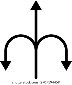Ícones de seta linear definidos com símbolos direcionais para tomada de decisão. Coleção de ícones de linha de seta de direção. 