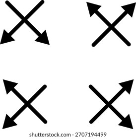 Linear arrow icons set with directional symbols for decision making. Way direction arrow line icons collection. 