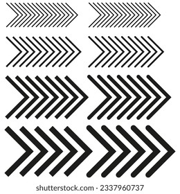 Linear arrow icons set. Vector illustration. EPS 10.