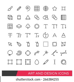 Linear Art and Design Line Icons