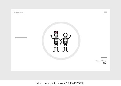 linear art eternal love icon themed love. suitable for valentine and wedding. graphic element for your design