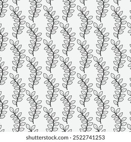 linear art leaf design with simple colours