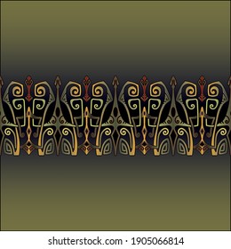 linear art ornament for printing