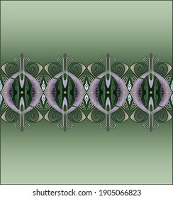 linear art ornament for printing