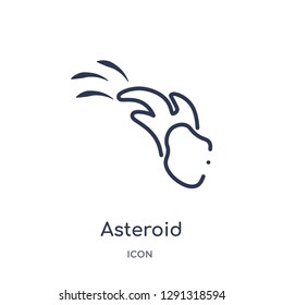 Linear asteroid icon from Astronomy outline collection. Thin line asteroid vector isolated on white background. asteroid trendy illustration