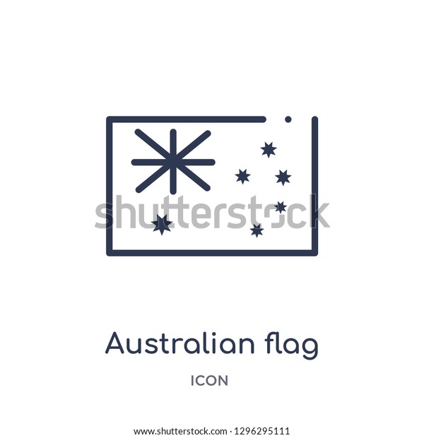 Linear Flag Icon Culture Outline Stock Vector Free) 1296295111