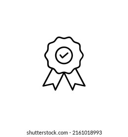Linear award icon isolated on white background