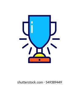 Linear award icon. Pictogram in outline style. Vector modern flat design element for mobile application and web design. 