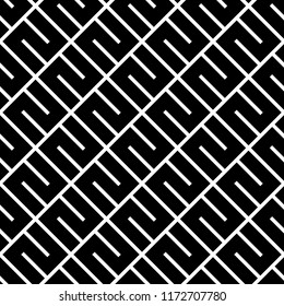 Linear backdrop. Ethnic pattern. Folk ornament. Crossed diagonal lines wallpaper. Tribal motif. Ethnic mosaic. Embroidery background. Digital paper, textile print, web design. Seamless vector art.