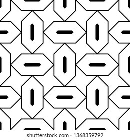 Linear backdrop. Mosaics wallpaper. Stars, hexagons ornament.Figures background. Digital paper, textile print, web design.Seamless pattern. Ethnic motif. Vector.