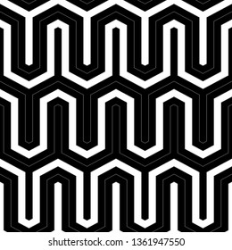 Linear backdrop. Zigzag lines background. Jagged stripes motif. Geometric waves ornament.Seamless pattern. Curves image. Digital paper, textile print, web design.