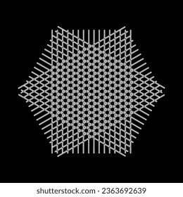 Linearer Hintergrund mit Hexagon-Motiv. Geeignet für verschiedene digitale Zwecke.