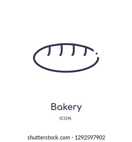 Linear bakery icon from Fastfood outline collection. Thin line bakery icon vector isolated on white background. bakery trendy illustration