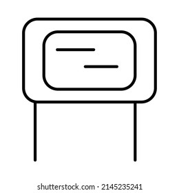 Linear Banner icon with white background