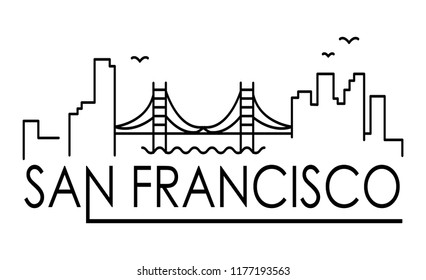 1,626 San Francisco Line Art Images, Stock Photos & Vectors | Shutterstock