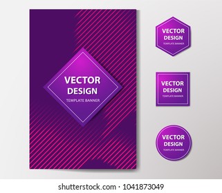 Linear banner with technological, scientific, abstract, geometric background. Set web banner templates for advertising and attracting customers with polygonal abstract shapes, lines.
