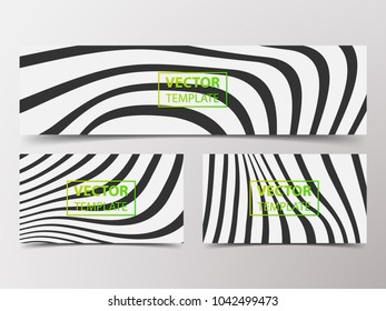 Linear banner with technological, scientific, abstract, geometric background. Set web banner templates for advertising and attracting customers with polygonal abstract shapes, lines.