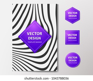 Linear banner with technological, scientific, abstract, geometric background. Set web banner templates for advertising and attracting customers with polygonal abstract shapes, lines.
