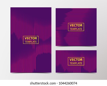 Linear banner with technological, scientific, abstract, geometric background. Set web banner templates for advertising and attracting customers with polygonal abstract shapes, lines.