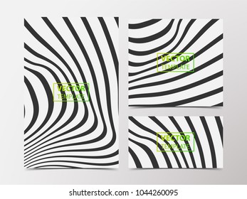 Linear banner with technological, scientific, abstract, geometric background. Set web banner templates for advertising and attracting customers with polygonal abstract shapes, lines.
