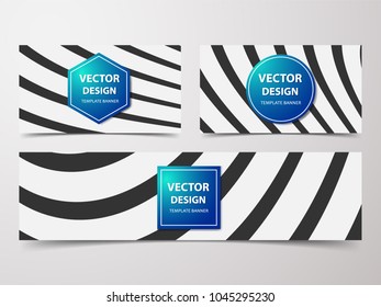 Linear banner with technological, scientific, abstract, geometric background. Set web banner templates for advertising and attracting customers with polygonal abstract shapes, lines.