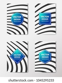 Linear banner with technological, scientific, abstract, geometric background. Set web banner templates for advertising and attracting customers with polygonal abstract shapes, lines.
