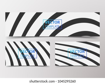 Linear banner with technological, scientific, abstract, geometric background. Set web banner templates for advertising and attracting customers with polygonal abstract shapes, lines.