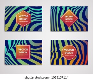 Linear banner with technological, scientific, abstract, geometric background. Set web banner templates for advertising and attracting customers with polygonal abstract shapes, lines.