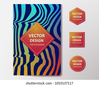 Linear banner with technological, scientific, abstract, geometric background. Set web banner templates for advertising and attracting customers with polygonal abstract shapes, lines.