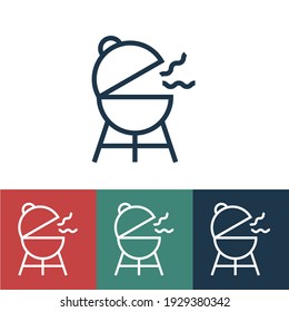 Linear barbeque vector icon