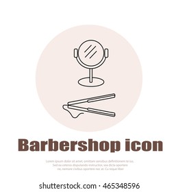 Linear barbershop icons set. Universal hairstyle icon to use in web and mobile UI, basic elements